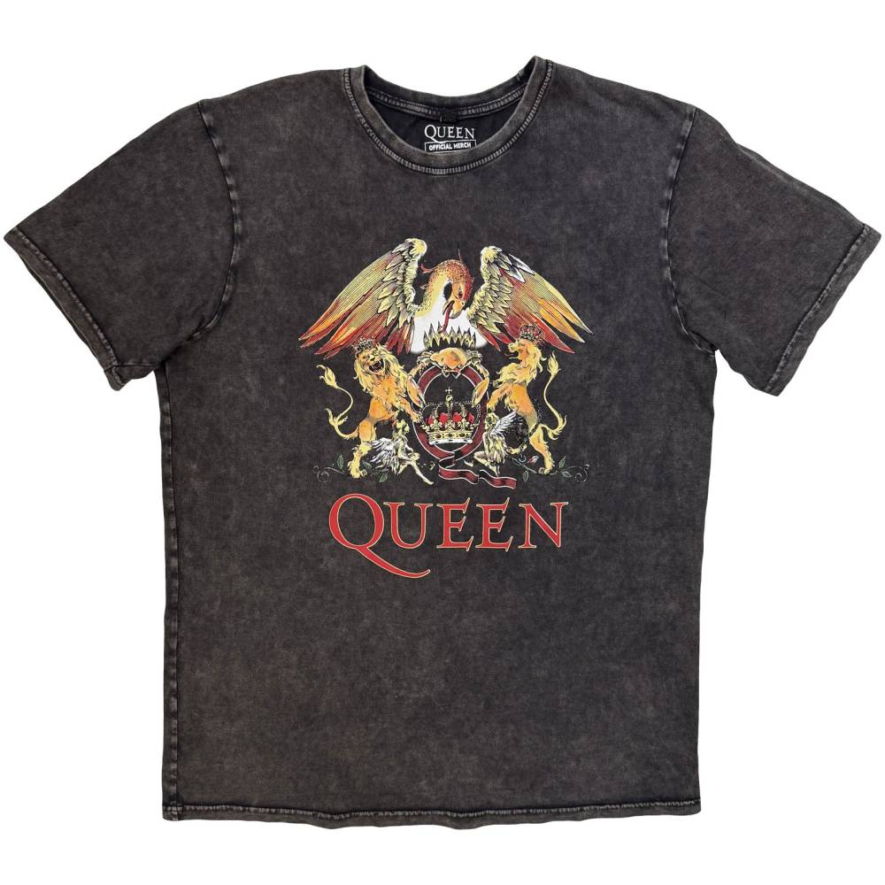 Queen - Classic Crest Mens Tshirt - Grey